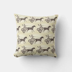 Mycenaean Greek Inspired Charioteers Throw Pillow