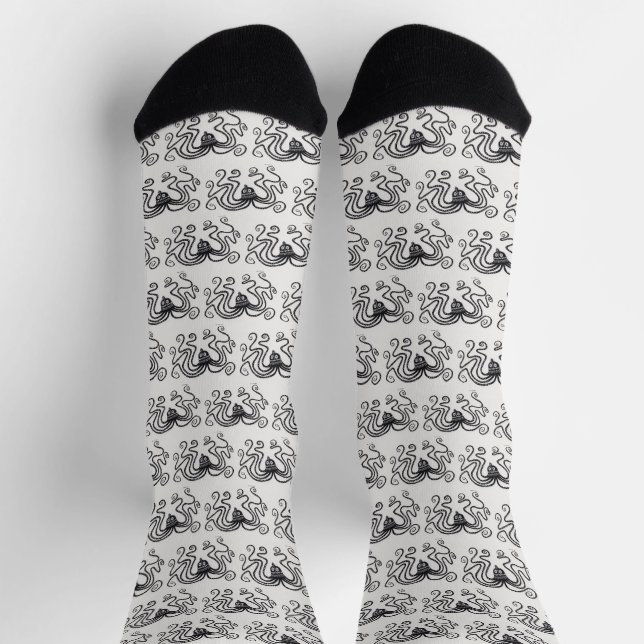 Mycenaean Greek Inspired Octopus Socks (Top)