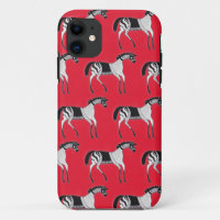 Mycenaean Greek Inspired Red Horse iPhone Case