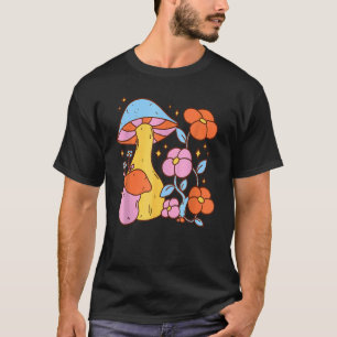 Mycology Colourful Magic Mushrooms For Hippies And T-Shirt