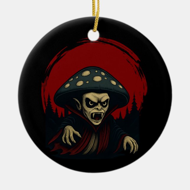 MycoVamp-Bleeding Tooth Fungi Ceramic Ornament (Front)