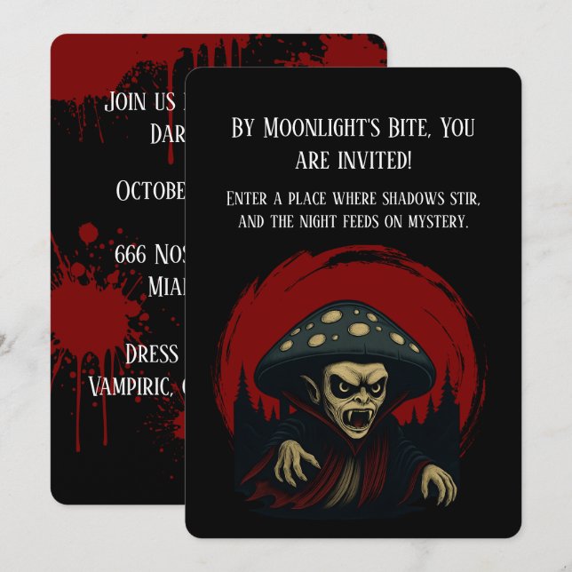 MycoVamp-Bleeding Tooth Fungi Invitation (Front/Back)