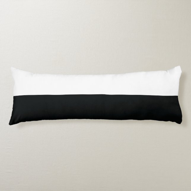 Mydeas | Black & White Extra Wide Stripes Body Pillow (Front)