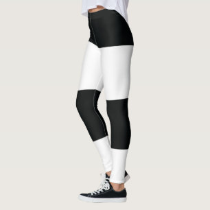 Mydeas   Black & White Extra Wide Stripes Leggings