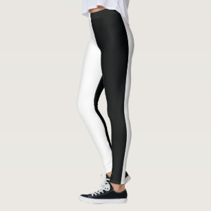 Mydeas Black & White Extra Wide Stripes Leggings