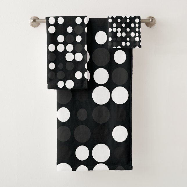 Mydeas | Black & White Gray Little Retro Dots (En situation)