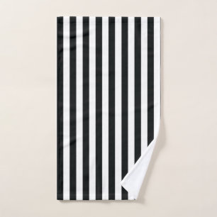Mydeas Black & White Thin Stripes Hand Towel