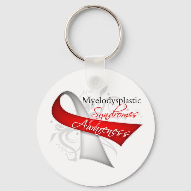 Myelodysplastic  Syndromes Awareness Ribbon Keychain (Front)