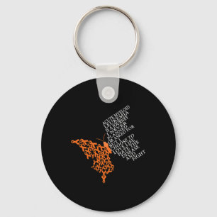 Myeloid Leukaemia Warrior Keychain