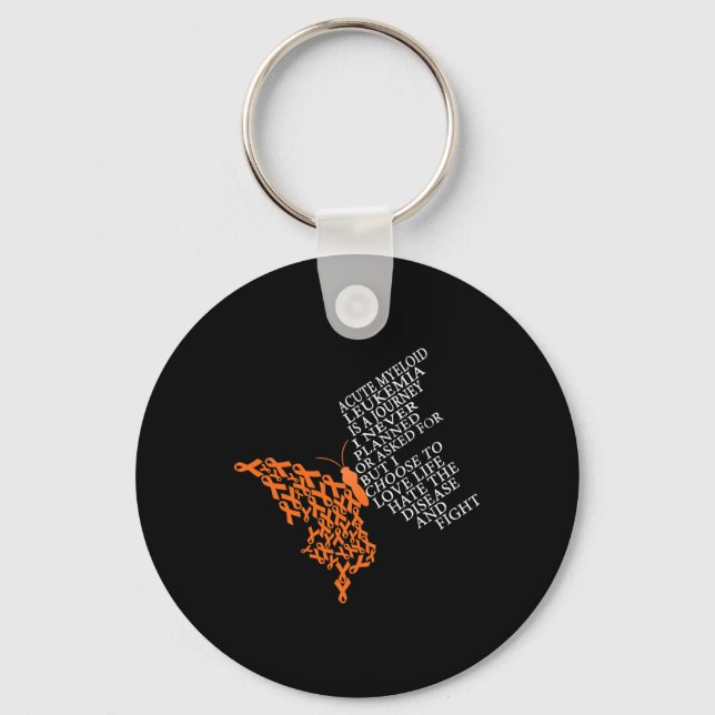 Myeloid Leukaemia Warrior  Keychain (Front)