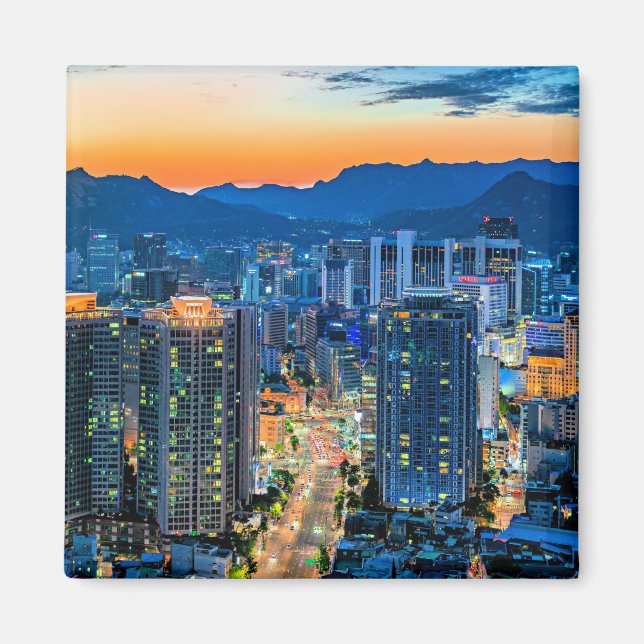Myeongdong, Seoul, South Korea Magnet (Front)