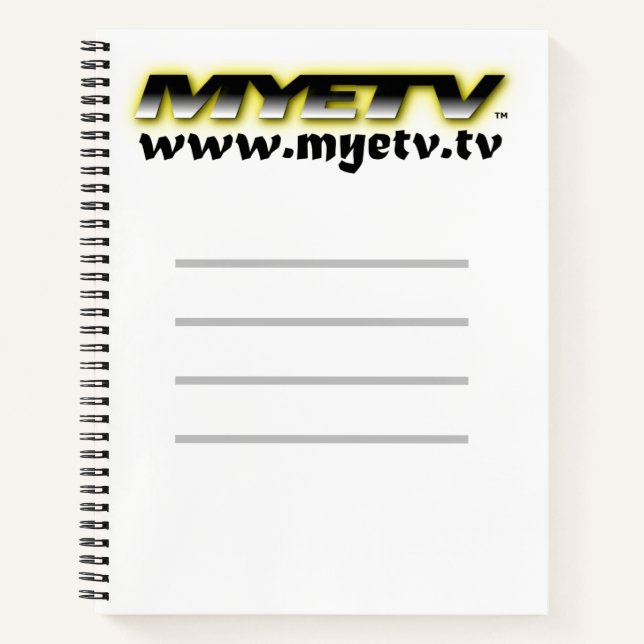 MYETV spiral notebook (Front)
