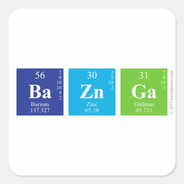 MyFunStudio.com-BaZnGa.pdf Square Sticker (Front)