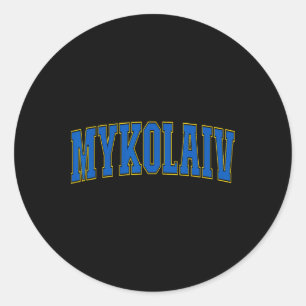 Mykolaiv Ukraine Lovers Patriotic Proud Ukrainian Classic Round Sticker