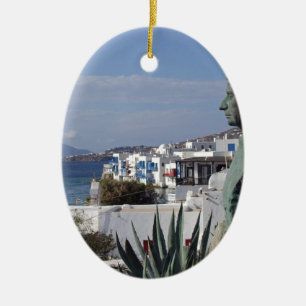 Mykonos 2 ceramic ornament