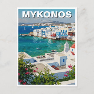 Mykonos Greece Greek Islands Little Venice Postcard