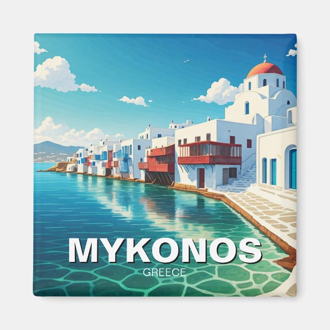 Mykonos Greece Greek Islands Magnet (Front)