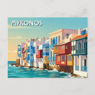 Mykonos Greece Greek Islands Postcard