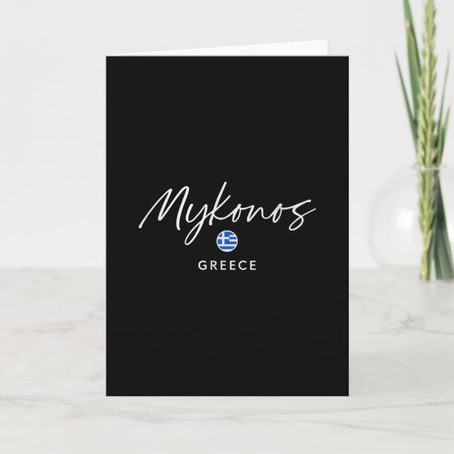 Mykonos Greece Island Trip Summer Sea Escape  Card (Front)