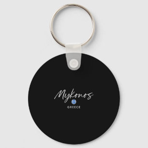 Mykonos Greece Island Trip Summer Sea Escape  Keychain