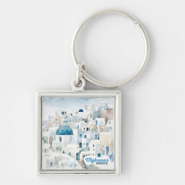 Mykonos Greece Keychain (Front)