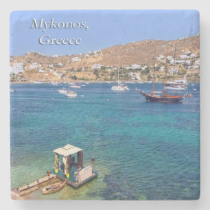 Mykonos, Greece Stone Coaster