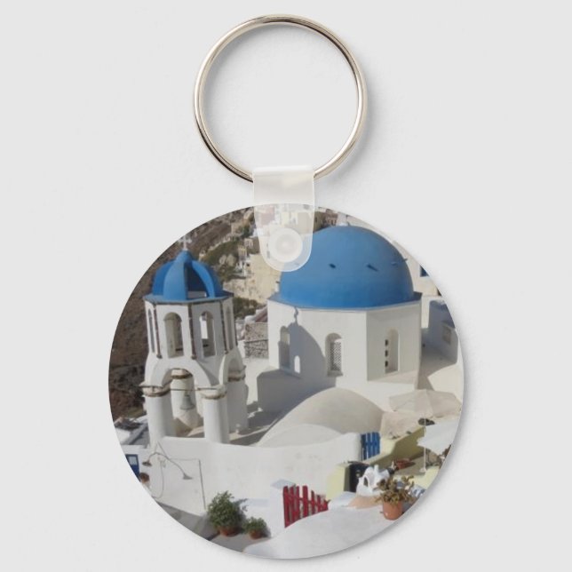 Mykonos Greece Travel Keychain (Front)