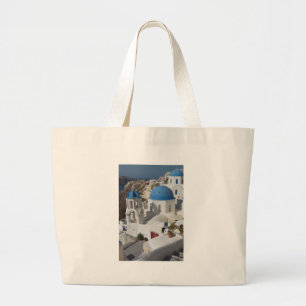 Mykonos Greece Travel Large Tote Bag