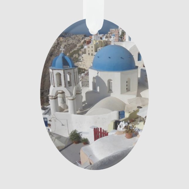 Mykonos Greece Travel Ornament (Front)