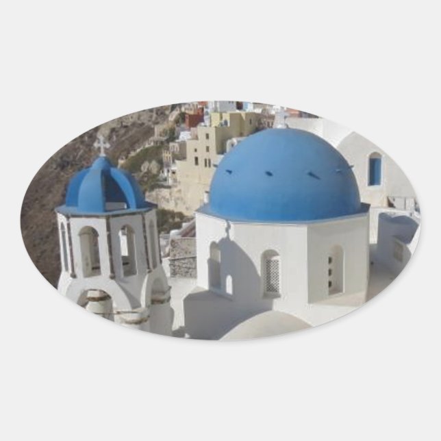 Mykonos Greece Travel Oval Sticker (Front)