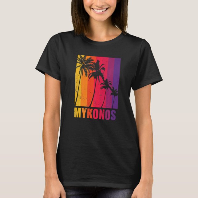 Mykonos Greece Travel T-Shirt (Front)