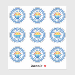 Mykonos Island, Greece Multiple Pack Sticker