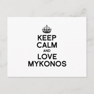 MYKONOS KEEP CALM -.png Postcard