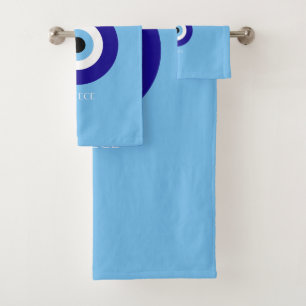 Mykonos Muse, Blue Bath Towel Set