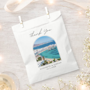 Mykonos Wedding Favour Greece Photo Thank You Bag