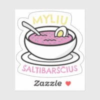 Myliu Saltibarscius Sticker