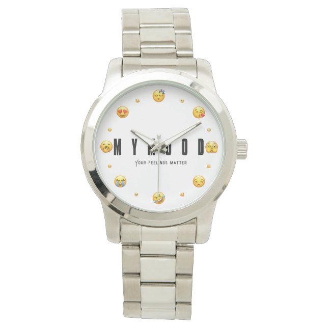 MYMOOD Steel Emoji Watch (Front)