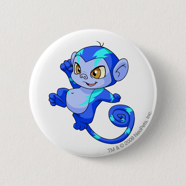 Mynci Electric 2 Inch Round Button (Front)