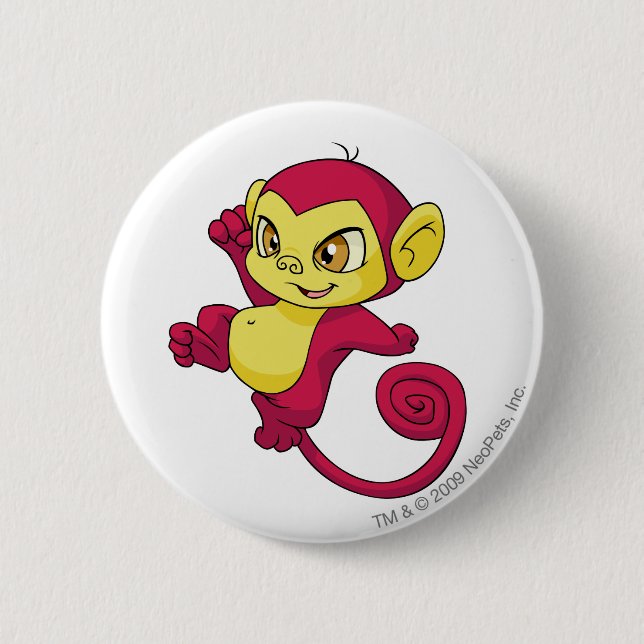 Mynci Red 2 Inch Round Button (Front)