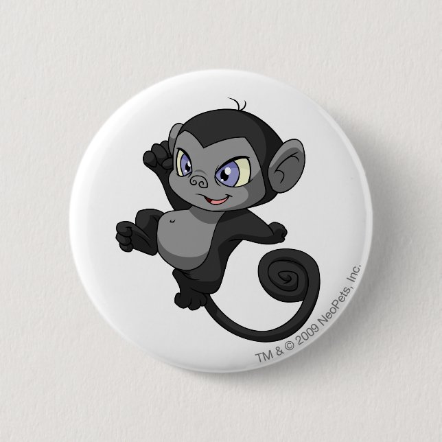 Mynci Shadow 2 Inch Round Button (Front)