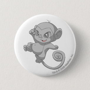 Mynci Silver 2 Inch Round Button
