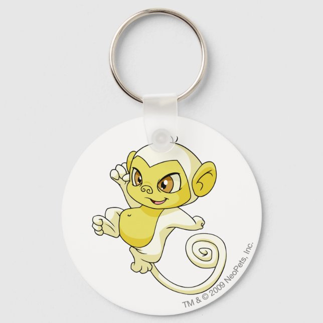 Mynci White Keychain (Front)