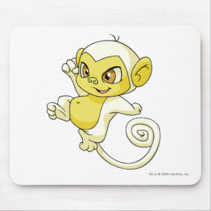 Mynci White Mouse Pad