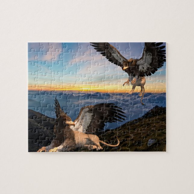 Myological Creature Griffin Fantasy Jigsaw Puzzle (Horizontal)