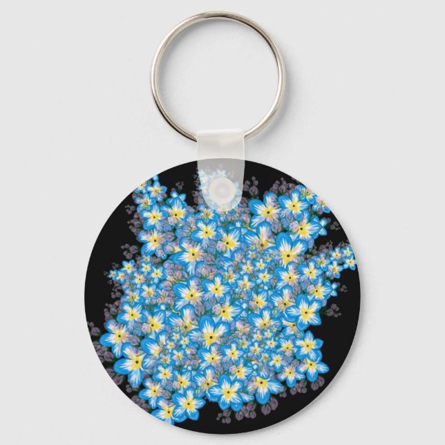 MYOSOTIS forget-me-nots art Keychain (Front)