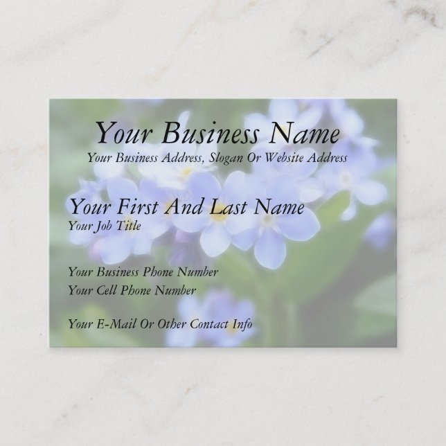 Myosotis sylvatica - Forget Me Nots Business Card (Front)
