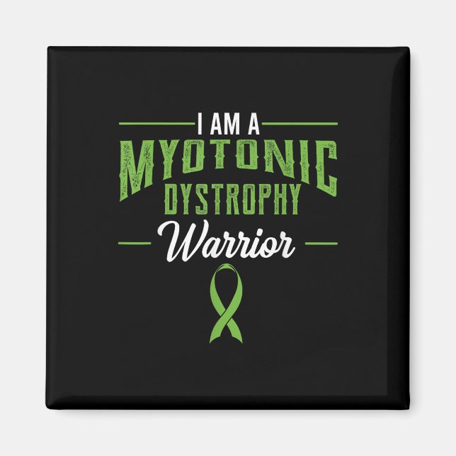 Myotonic Dystrophy Warrior Dm Awareness Ribbon Magnet (Front)
