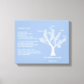 MyPoetTree, Family Tree with Poem for Mom Canvas Print