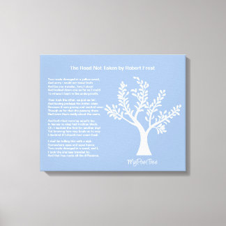 MyPoetTree, The Road Not Taken, Canvas Print