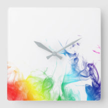 MyPride365 - "Rainbow Smoke" Acrylic Wall Clock